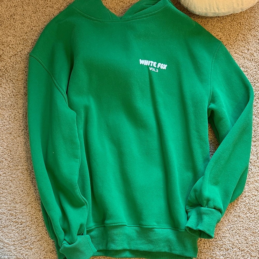 White Fox Boutique Green Sweatshirt